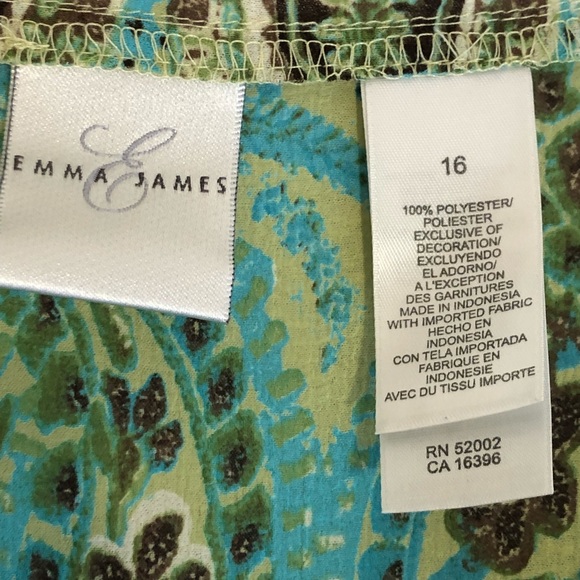 Green & teal paisley top with beaded detail - Picture 3 of 4